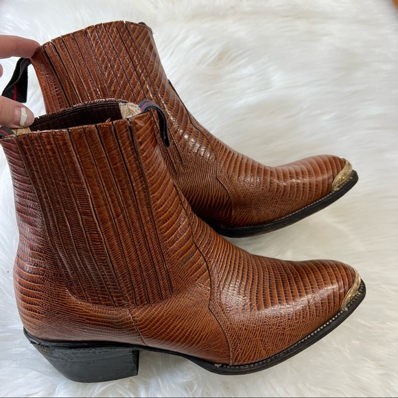 Billy Boots Other - Billy Boots Handmade Rodeo Western Brown Leather Metal Tipped Toe Ankle Boots 10